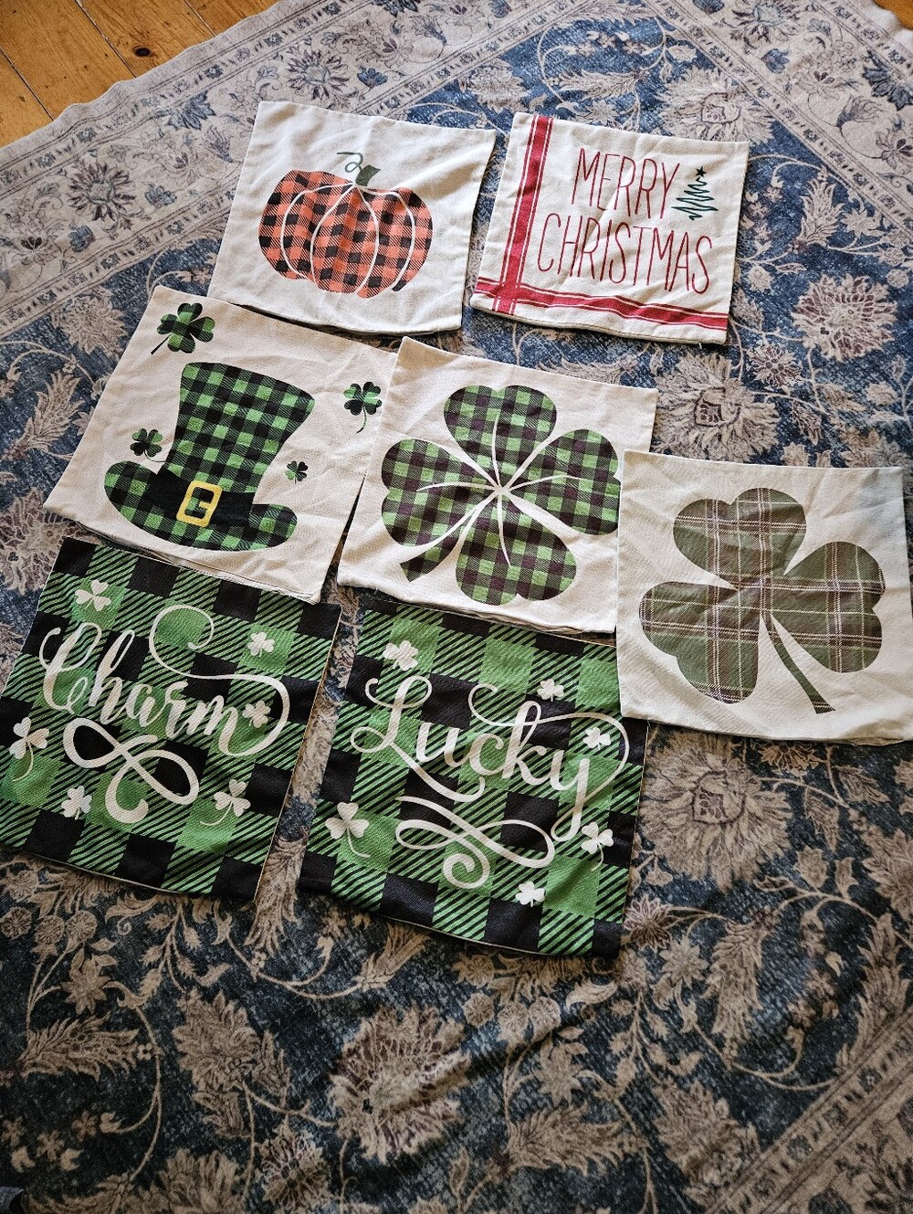 Green Buffalo Plaid St. Patrick’s & Holiday Pillow Covers (Set)